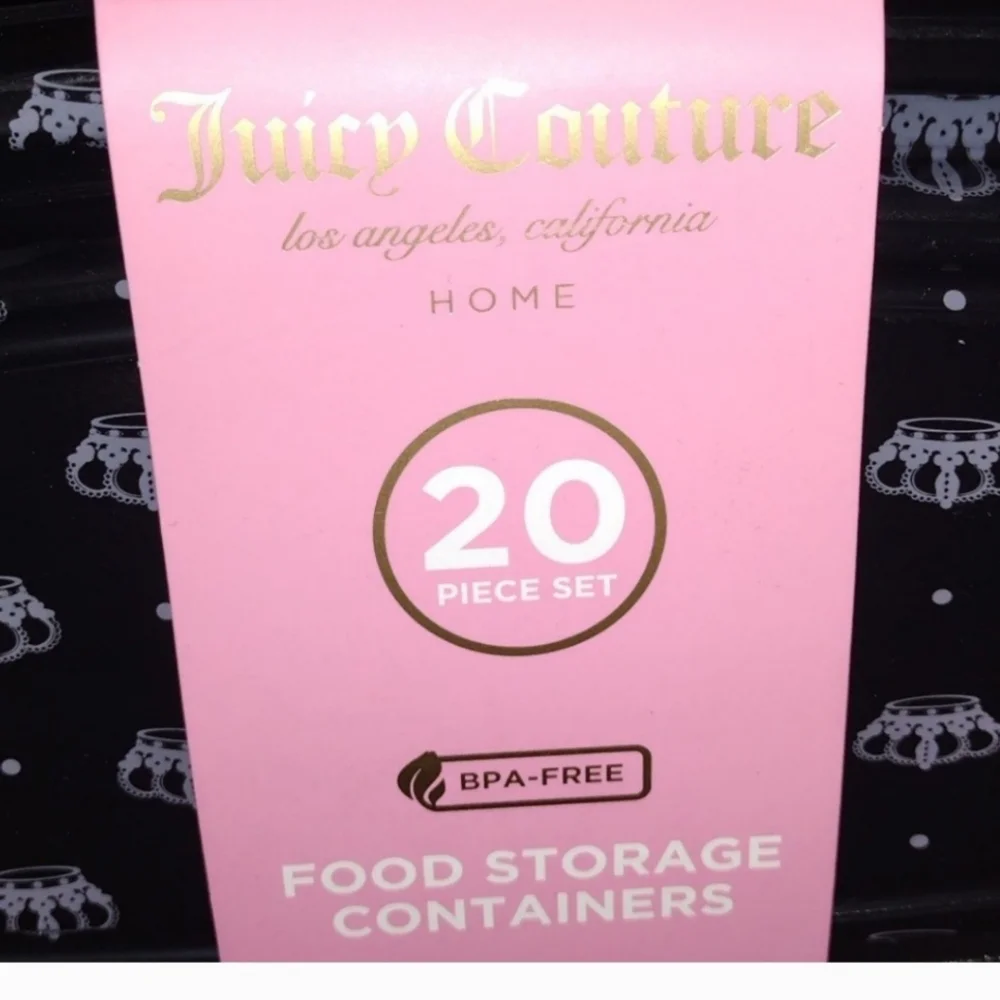 Juicy Couture Pink and Black Storage Set - 20pc Set